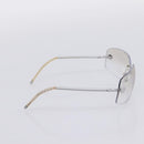 CHANEL Glasses metal Silver CC Auth 201529M-4