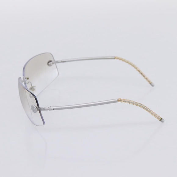 CHANEL Glasses metal Silver CC Auth 201529M