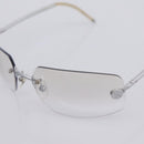 CHANEL Glasses metal Silver CC Auth 201529M-7