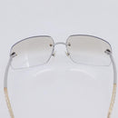 CHANEL Glasses metal Silver CC Auth 201529M-8