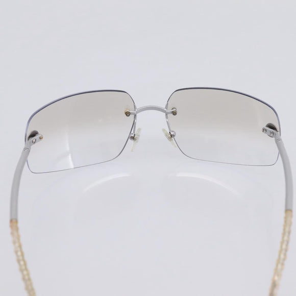 CHANEL Glasses metal Silver CC Auth 201529M