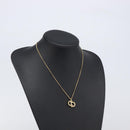 Christian Dior Necklace metal Gold Auth 201530M-16