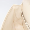 CHANEL Matelasse Double Flap Chain Bag Lamb Skin White Gold CC Auth 201534-26