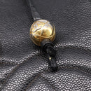 CHANEL COCO Mark Chain Shoulder Bag Caviar Skin Black Gold CC Auth 201540A-9