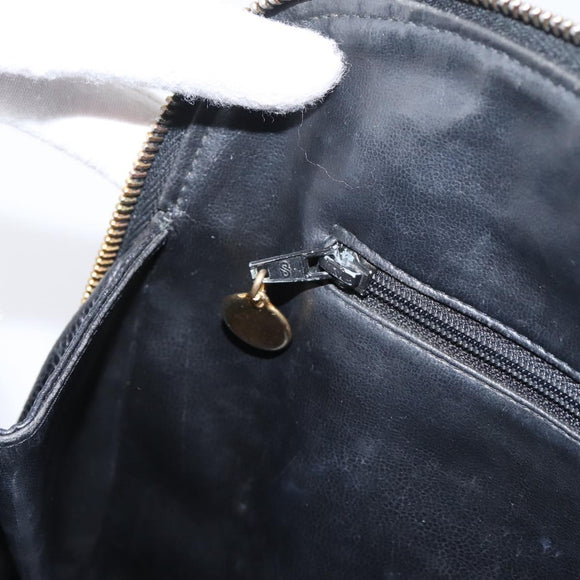 CHANEL COCO Mark Chain Shoulder Bag Caviar Skin Black Gold CC Auth 201540A
