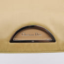 Christian Dior Maris Pearl Hand Bag Nylon Beige Silver Auth 201541-18
