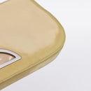Christian Dior Maris Pearl Hand Bag Nylon Beige Silver Auth 201541-19