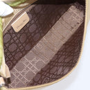 Christian Dior Maris Pearl Hand Bag Nylon Beige Silver Auth 201541-11