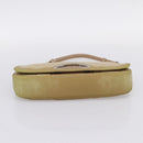 Christian Dior Maris Pearl Hand Bag Nylon Beige Silver Auth 201541-5