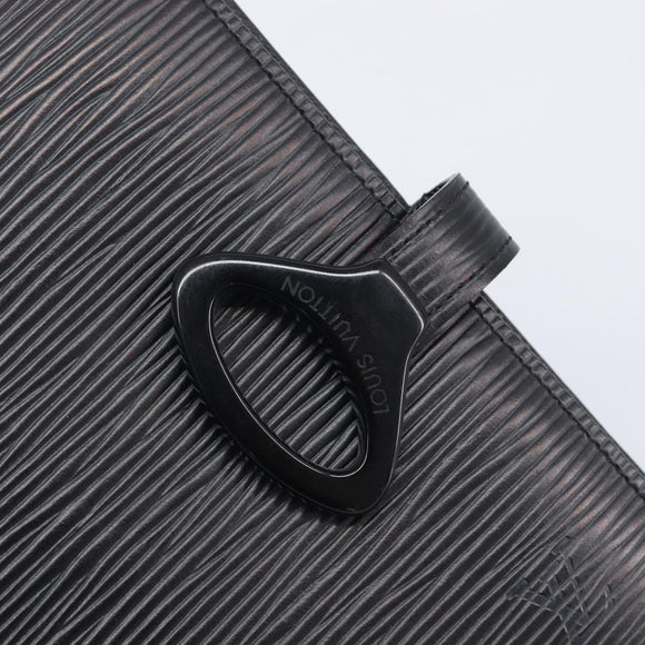 LOUIS VUITTON Epi Agenda PM Day Planner Cover Black R20052 LV Auth 201542