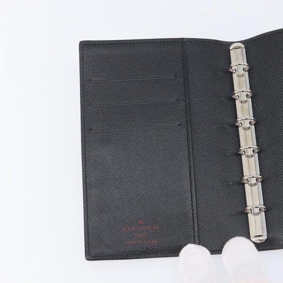 LOUIS VUITTON Epi Agenda PM Day Planner Cover Black R20052 LV Auth 201542