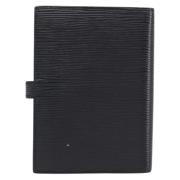 LOUIS VUITTON Epi Agenda PM Day Planner Cover Black R20052 LV Auth 201542