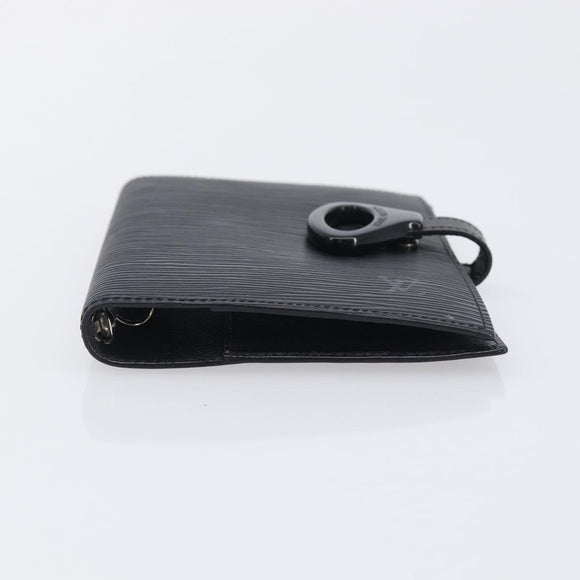 LOUIS VUITTON Epi Agenda PM Day Planner Cover Black R20052 LV Auth 201542