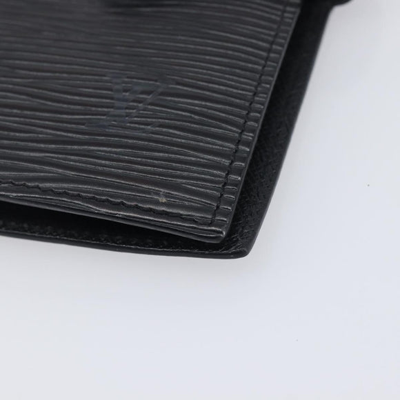 LOUIS VUITTON Epi Agenda PM Day Planner Cover Black R20052 LV Auth 201542