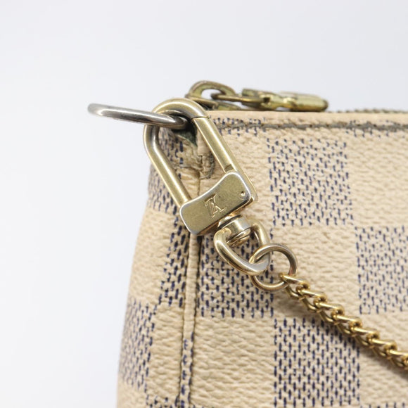 LOUIS VUITTON Damier Azur Mini Pochette Accessoires Pouch N63005 LV Auth 201544