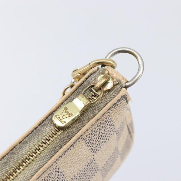 LOUIS VUITTON Damier Azur Mini Pochette Accessoires Pouch N63005 LV Auth 201544