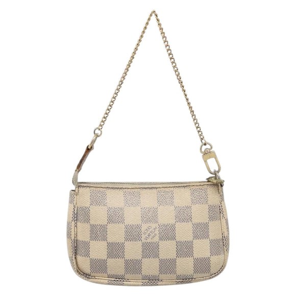 LOUIS VUITTON Damier Azur Mini Pochette Accessoires Pouch N63005 LV Auth 201544