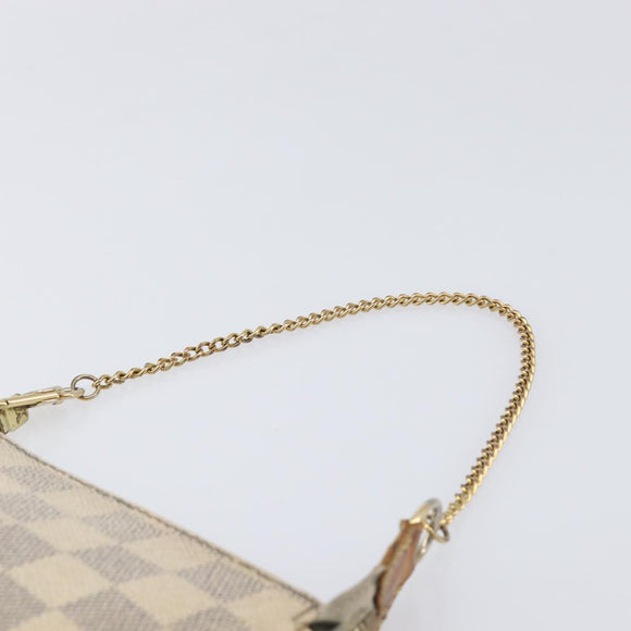 LOUIS VUITTON Damier Azur Mini Pochette Accessoires Pouch N63005 LV Auth 201544