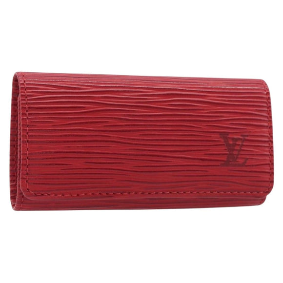 LOUIS VUITTON Epi Multicles 4 Key Case Red M63827 LV Auth 201545V
