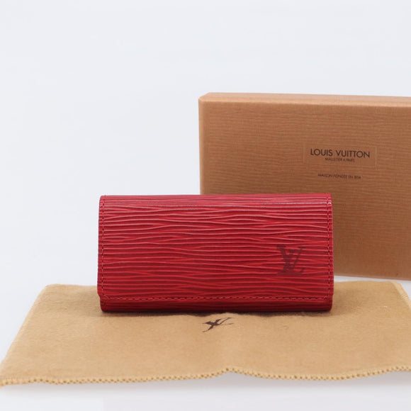 LOUIS VUITTON Epi Multicles 4 Key Case Red M63827 LV Auth 201545V