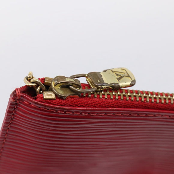 LOUIS VUITTON Epi Pochette Cles Coin Purse Red M63807 LV Auth 201546