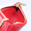 LOUIS VUITTON Epi Pochette Cles Coin Purse Red M63807 LV Auth 201546-16