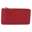 LOUIS VUITTON Epi Pochette Cles Coin Purse Red M63807 LV Auth 201546-2