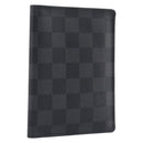 LOUIS VUITTON Damier Graphite Couverture passport Case N64411 LV Auth 201547A-1