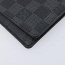 LOUIS VUITTON Damier Graphite Couverture passport Case N64411 LV Auth 201547A-11