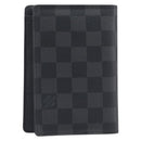 LOUIS VUITTON Damier Graphite Couverture passport Case N64411 LV Auth 201547A-3