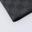 LOUIS VUITTON Damier Graphite Couverture passport Case N64411 LV Auth 201547A-9