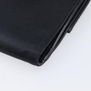 PRADA Wallet Satin Black Silver Auth 201549V-10