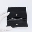 PRADA Wallet Satin Black Silver Auth 201549V-13