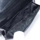 PRADA Wallet Satin Black Silver Auth 201549V-14