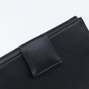 PRADA Wallet Satin Black Silver Auth 201549V-15