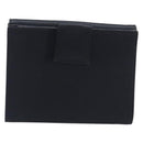 PRADA Wallet Satin Black Silver Auth 201549V-3