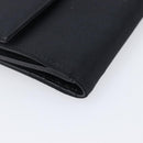 PRADA Wallet Satin Black Silver Auth 201549V-9