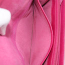 CHANEL Matelasse Long Wallet Caviar Skin Pink Silver CC Auth 201551-19