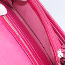 CHANEL Matelasse Long Wallet Caviar Skin Pink Silver CC Auth 201551-20