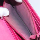 CHANEL Matelasse Long Wallet Caviar Skin Pink Silver CC Auth 201551-22
