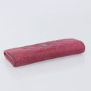 CHANEL Matelasse Long Wallet Caviar Skin Pink Silver CC Auth 201551-6