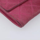 CHANEL Matelasse Long Wallet Caviar Skin Pink Silver CC Auth 201551-9