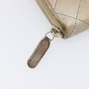 CHANEL Matelasse Long Wallet Lamb Skin Champagne Gold CC Auth 201554-15