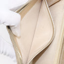 CHANEL Matelasse Long Wallet Lamb Skin Champagne Gold CC Auth 201554-20