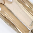CHANEL Matelasse Long Wallet Lamb Skin Champagne Gold CC Auth 201554-21