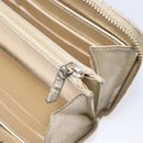 CHANEL Matelasse Long Wallet Lamb Skin Champagne Gold CC Auth 201554-22