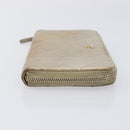 CHANEL Matelasse Long Wallet Lamb Skin Champagne Gold CC Auth 201554-6