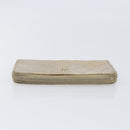 CHANEL Matelasse Long Wallet Lamb Skin Champagne Gold CC Auth 201554-8