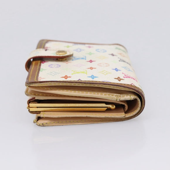 LOUIS VUITTON Porte Monnaie Viennois Wallet White M92987 LV Auth 201555
