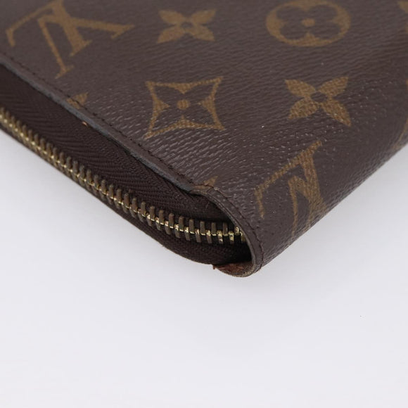 LOUIS VUITTON Monogram Zippy Wallet Long Wallet M60017 LV Auth 201556A